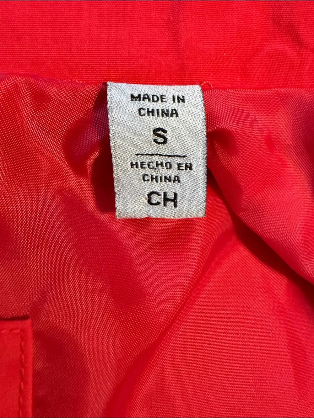Levi's Red Bomber Jacket with White Trim Size Small